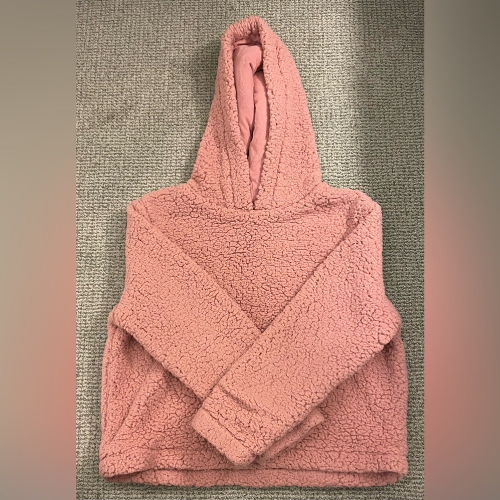 Vintage Havana Youth size L pink comfy warm Sherpa hoodie